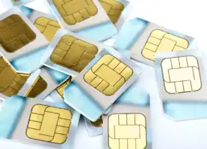 A pile of SIM cards.