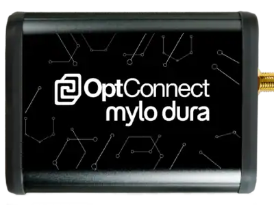 Face-up image of the OptConnect mylo dura industrial router