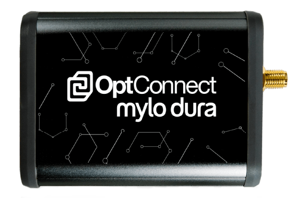 Face-up image of the OptConnect mylo dura industrial router
