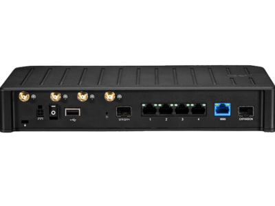 Black Cradlepoint E300 router.