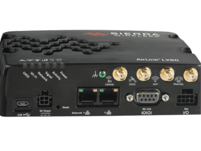 Semtech LX60 back facing black device.
