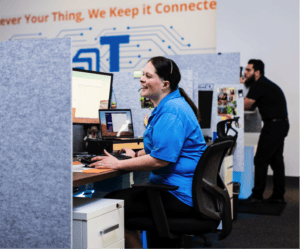 Technical Support team member helping a customer with their connectivity.