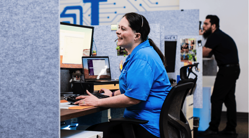 Technical Support team member helping a customer with their connectivity.