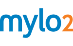 Blue and orange mylo2 logo