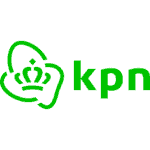 KPN logo, a leading Dutch telecommunications and internet provider, in bright green color.
