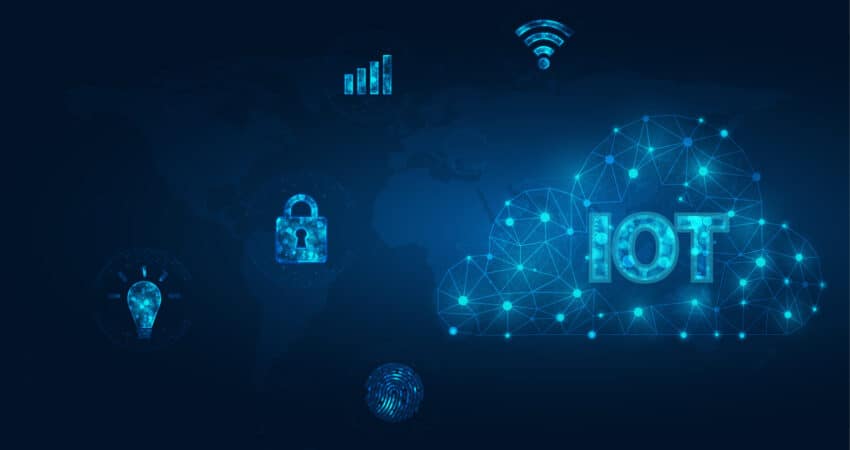 Secure IoT connectivity with cloud integration and wireless network technology.